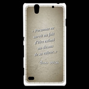 Coque Sony Xperia C4 Survie valeur Sepia Citation Oscar Wilde