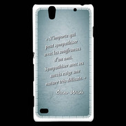 Coque Sony Xperia C4 Sympathiser Turquoise Citation Oscar Wilde