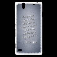 Coque Sony Xperia C4 Chaque fois Bleu Citation Oscar Wilde