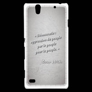 Coque Sony Xperia C4 Démocratie Gris Citation Oscar Wilde