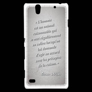 Coque Sony Xperia C4 Homme animal Gris Citation Oscar Wilde