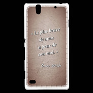 Coque Sony Xperia C4 Brave Rouge Citation Oscar Wilde