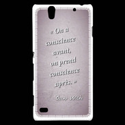 Coque Sony Xperia C4 Conscience Rose Citation Oscar Wilde