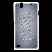 Coque Sony Xperia C4 Cynique Bleu Citation Oscar Wilde