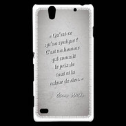 Coque Sony Xperia C4 Cynique Gris Citation Oscar Wilde