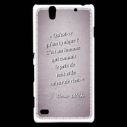 Coque Sony Xperia C4 Cynique Rose Citation Oscar Wilde