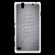Coque Sony Xperia C4 Cynique Noir Citation Oscar Wilde
