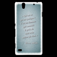 Coque Sony Xperia C4 Cynique Turquoise Citation Oscar Wilde