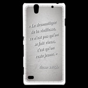 Coque Sony Xperia C4 Dramatique vieillesse Gris Citation Oscar Wilde
