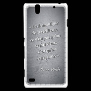 Coque Sony Xperia C4 Dramatique vieillesse Noir Citation Oscar Wilde