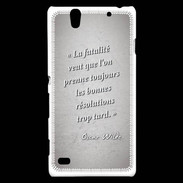 Coque Sony Xperia C4 Fatalité Gris Citation Oscar Wilde