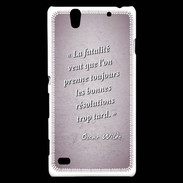 Coque Sony Xperia C4 Fatalité Rose Citation Oscar Wilde