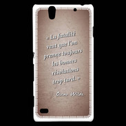 Coque Sony Xperia C4 Fatalité Rouge Citation Oscar Wilde