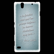 Coque Sony Xperia C4 Fatalité Turquoise Citation Oscar Wilde