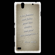 Coque Sony Xperia C4 Femmes comprises Sepia Citation Oscar Wilde