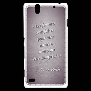 Coque Sony Xperia C4 Femmes comprises Violet Citation Oscar Wilde