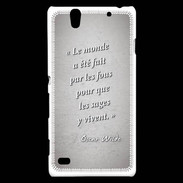 Coque Sony Xperia C4 Fous sages Gris Citation Oscar Wilde