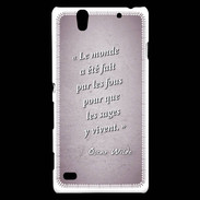 Coque Sony Xperia C4 Fous sages Rose Citation Oscar Wilde
