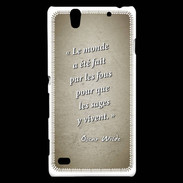Coque Sony Xperia C4 Fous sages Sepia Citation Oscar Wilde
