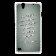 Coque Sony Xperia C4 Fatalité Vert Citation Oscar Wilde