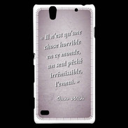 Coque Sony Xperia C4 Horrible ennui Rose Citation Oscar Wilde