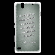 Coque Sony Xperia C4 Horrible ennui Vert Citation Oscar Wilde