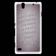 Coque Sony Xperia C4 Horrible ennui Violet Citation Oscar Wilde