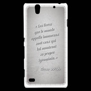 Coque Sony Xperia C4 Les livres Gris Citation Oscar Wilde