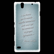 Coque Sony Xperia C4 Les livres Turquoise Citation Oscar Wilde