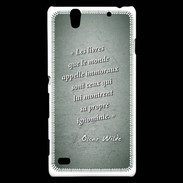 Coque Sony Xperia C4 Les livres Vert Citation Oscar Wilde