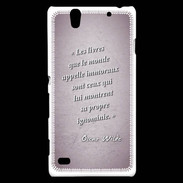 Coque Sony Xperia C4 Les livres Rose Citation Oscar Wilde