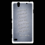 Coque Sony Xperia C4 Maison coeur Bleu Citation Oscar Wilde