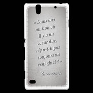 Coque Sony Xperia C4 Maison coeur Gris Citation Oscar Wilde