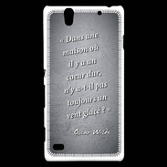 Coque Sony Xperia C4 Maison coeur Noir Citation Oscar Wilde