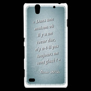Coque Sony Xperia C4 Maison coeur Turquoise Citation Oscar Wilde