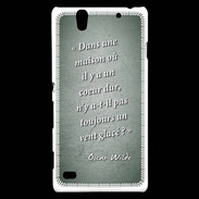 Coque Sony Xperia C4 Maison coeur Vert Citation Oscar Wilde