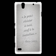 Coque Sony Xperia C4 Résister Gris Citation Oscar Wilde