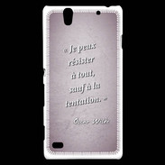 Coque Sony Xperia C4 Résister Rose Citation Oscar Wilde