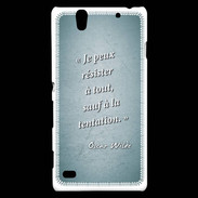 Coque Sony Xperia C4 Résister Turquoise Citation Oscar Wilde
