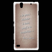 Coque Sony Xperia C4 Résister Rouge Citation Oscar Wilde