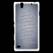 Coque Sony Xperia C4 Saint pêcheur Bleu Citation Oscar Wilde