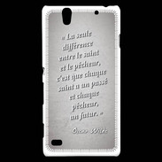 Coque Sony Xperia C4 Saint pêcheur Gris Citation Oscar Wilde