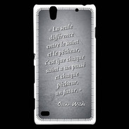 Coque Sony Xperia C4 Saint pêcheur Noir Citation Oscar Wilde