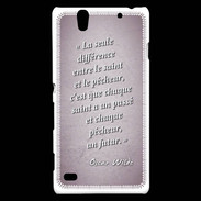 Coque Sony Xperia C4 Saint pêcheur Rose Citation Oscar Wilde