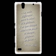 Coque Sony Xperia C4 Saint pêcheur Sepia Citation Oscar Wilde