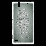 Coque Sony Xperia C4 Saint pêcheur Vert Citation Oscar Wilde