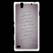 Coque Sony Xperia C4 Saint pêcheur Violet Citation Oscar Wilde