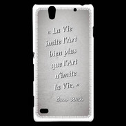 Coque Sony Xperia C4 Vie art Gris Citation Oscar Wilde