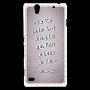 Coque Sony Xperia C4 Vie art Rose Citation Oscar Wilde