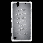 Coque Sony Xperia C4 Vie art Noir Citation Oscar Wilde